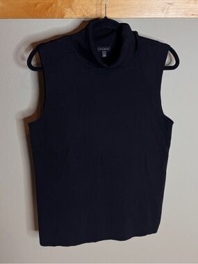 Talbots Sleeveless Black Turtleneck Tank